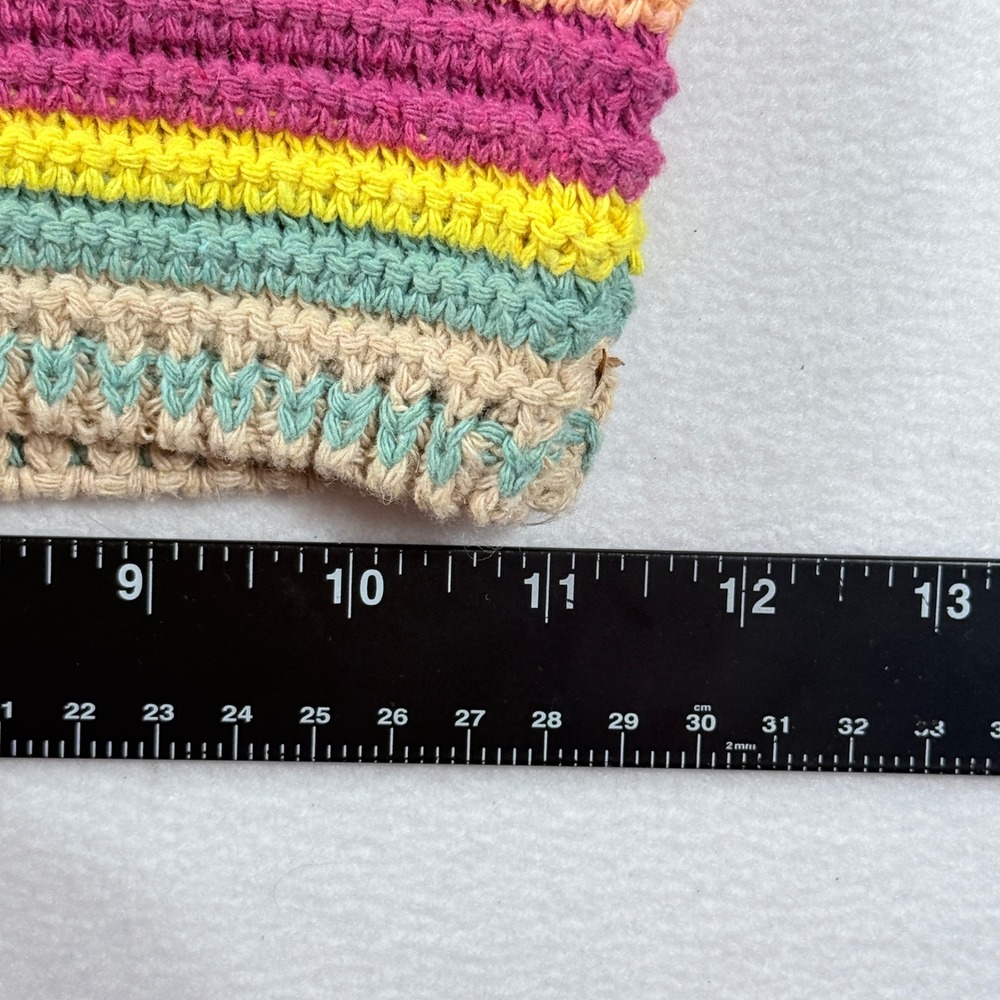 Lulus Crochet Tank Top Womens Medium Multicolor Striped Boho Hippie‎ Festival - Picture 5 of 8